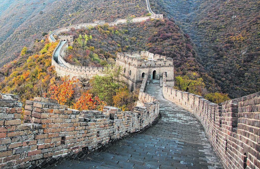 Berühmtes Monument: Die chinesische Mauer