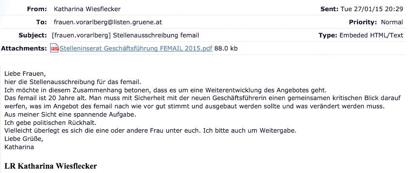 SPÖ wirft Landesrätin Wiesflecker vor, „femail“-Geschäftsführung umzufärben.