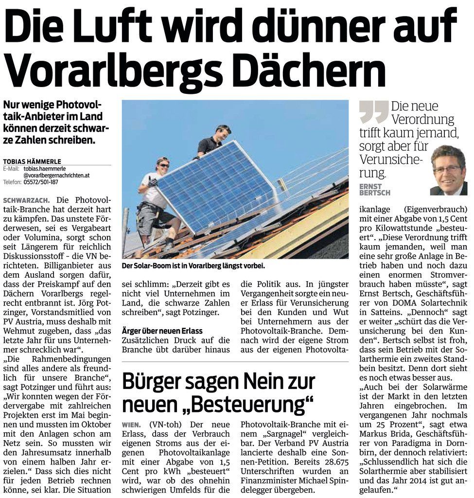 &#8220;Gute Bedingungen für PV-Anlagen&#8221;