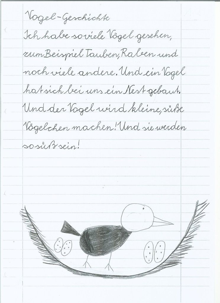 Eine Kinderschreibschrift ist unverwechselbar.    VS Schruns