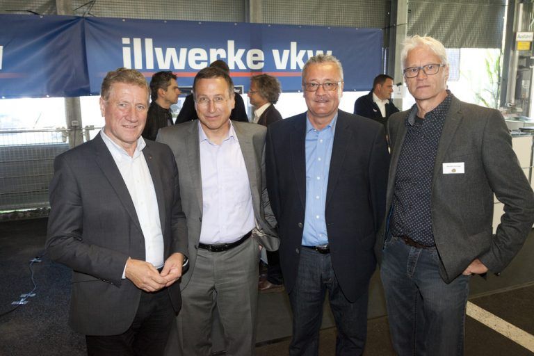 Erich Schwärzler, Helmut Mennel, Frank Widmann und Wilhelm Schlader.