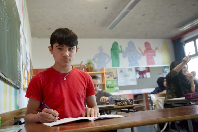 Fawad aus Afghanistan wurde schnell Teil der Gemeinschaft der Mittelschule in Hard. Foto: VN/Paulitsch