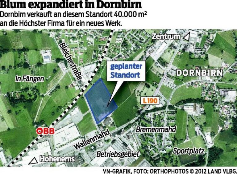 Blum baut neues Werk in Dornbirn Wallenmahd