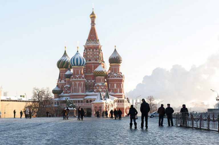 Geschäftiges Treiben in Moskau
