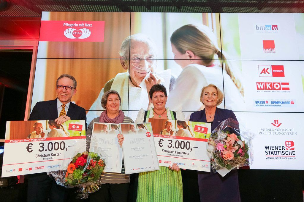Vorarlbergs „PflegerInnen mit Herz“ geehrt