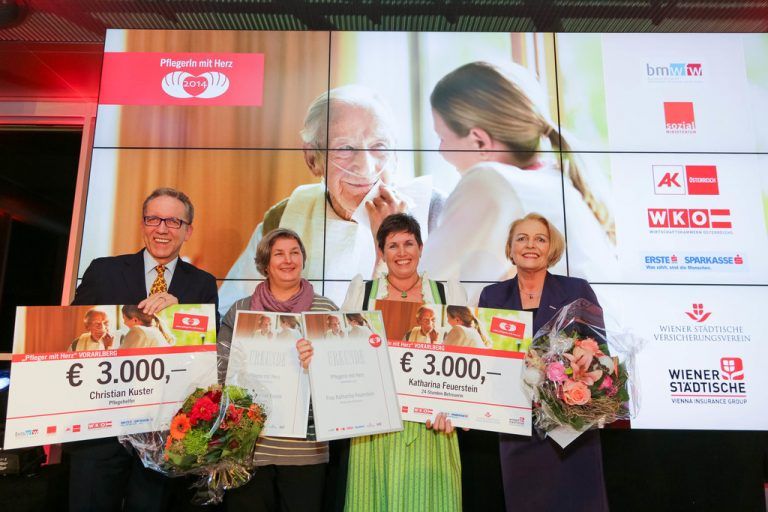 Vorarlbergs „PflegerInnen mit Herz“ geehrt