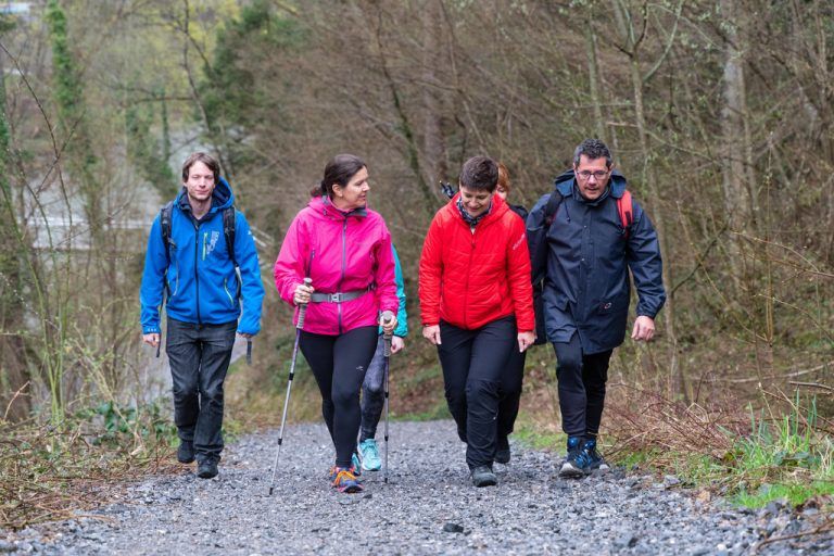 Gemeinsam mit Daniel Keckeis (l.) eroberte die ambitionierte Gruppe den Dornbirner Karren. VN/Stiplovsek