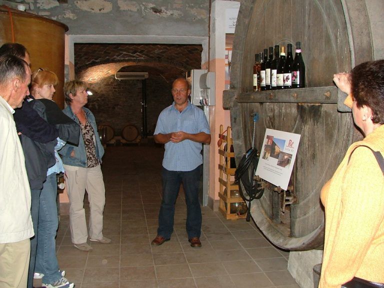 Harald König in seinem Weinkeller. Seit über zehn Jahren ist er Winzer im piemontesischen Montabone. Foto: privat