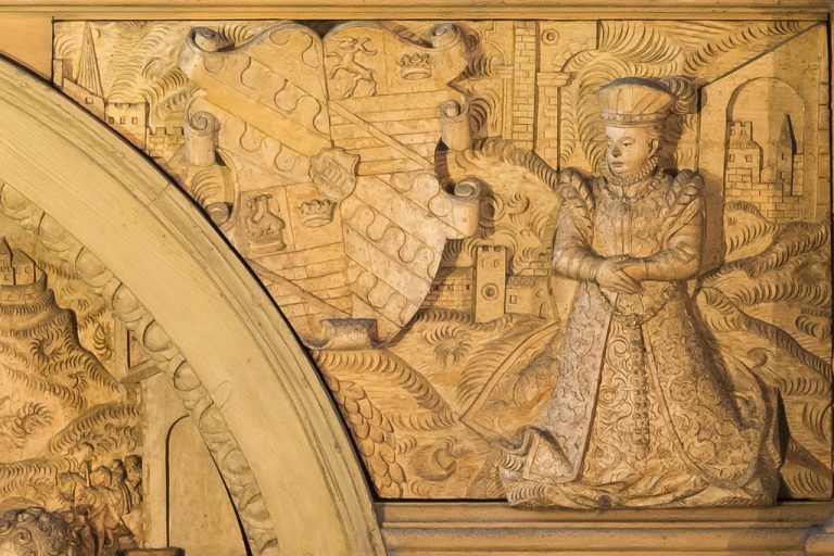 Hortensia BorromeaHalbschwester des Kardinals und Erzbischofs von Mailand, Karl Borromäus. Jakob Hannibal I. lässt für seine Gemahlin Hortensia Borromea die Burg Altems durch den italienischen Baumeister Longo umgestalten. So entsteht der Rennaisancepalast.