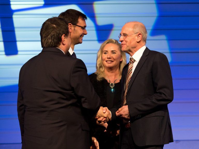 Im vergangenen Jahr wurde Wolfgang Blum (Firma Haberkorn, Wolfurt) mit dem VN-Wirtschaftspreis ausgezeichnet. Foto: VN/Steurer