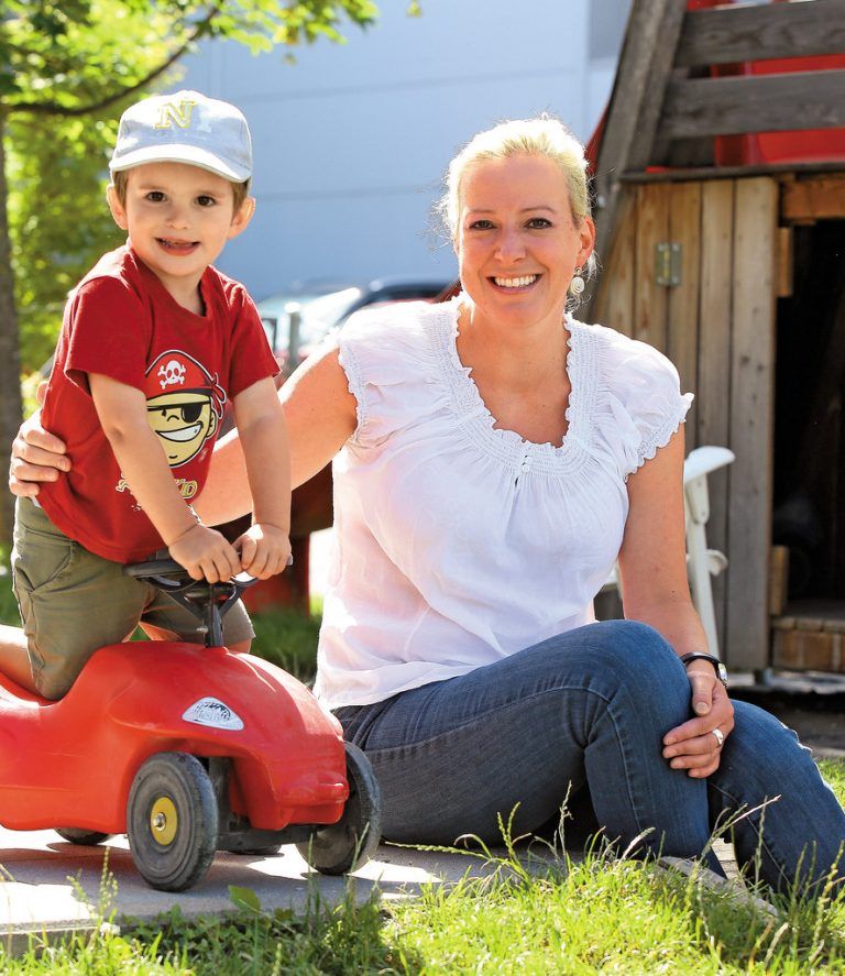 Klaudia Safarik (39) leitet die Geschicke der KIPA Kinderbetreuung im Interpark Focus Röthis. Foto: vn/hofmeister