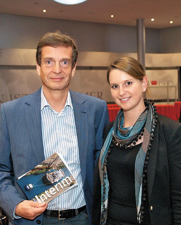 Klaus Erdmann und Projektleiterin Katharina Seidl.