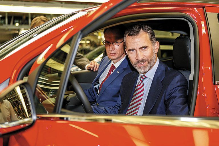 König Felipe beim Produktionsstart des Mokka in Saragossa. Foto: werk