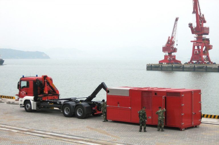 Löschtechnik aus Thüringen bewährte sich in China. Dort waren es die sogenannten Monsterpumpen. Foto: LUF