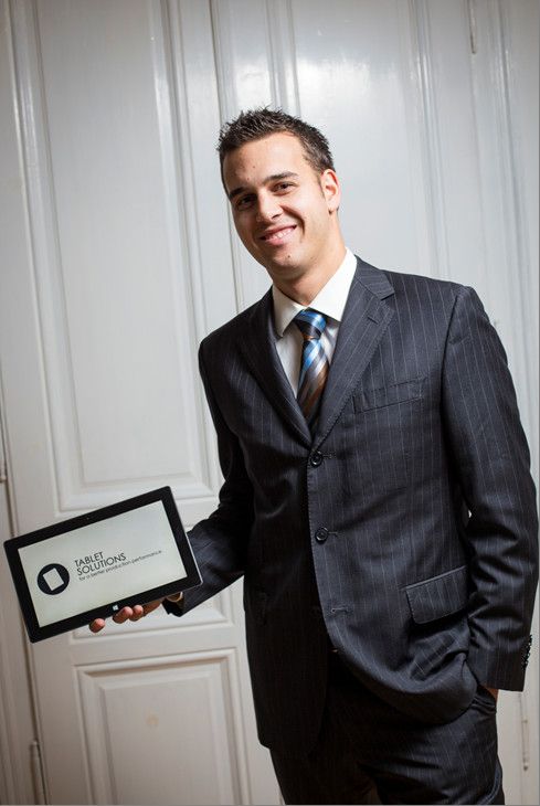 Mit Hilfe der Tablets spart man sich Zeit und dadurch auch Kosten“, sagt Benjamin Schwärzler.  