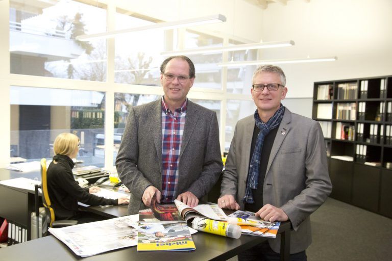 Robert Hämmerle und Reinhard Kogler sind die Macher der Lustenauer Agentur. Fotos: VN/Paulitsch