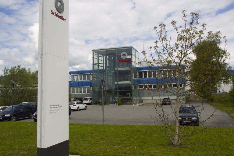 Schindler Aufzüge hat auch eine Dependance in Wolfurt in der Konrad-Doppelmayr-Straße. Foto: VN/Paulitsch