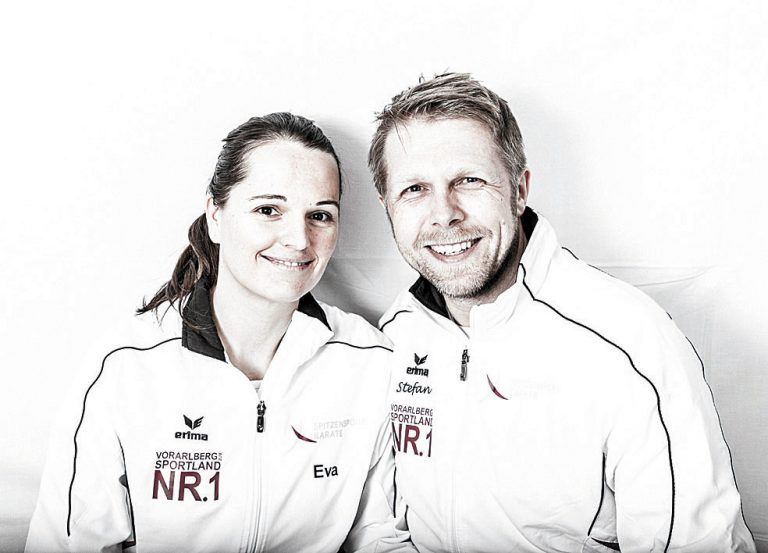 Selbstverteidigungsmeister Eva Kathrein und Stefan Mayr.