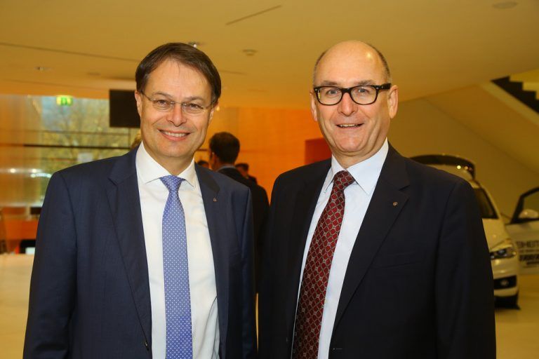 Spar-Österreich-Vorstandsvorsitzender Gerhard Drexel (l.) mit Guntram Drexel (Aspiag).