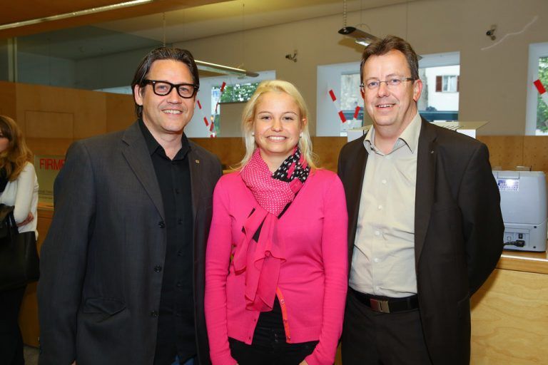 Tibor Naphegyi (links), Katharina Stückler (Dornbirner Messe), Wolfgang Frick (SPAR Schweiz).