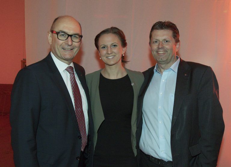 Vertreter von Spar Vorarlberg: Direktor Guntram Drexel mit Marketinglady Judith Bertignoll und Andreas Mark.