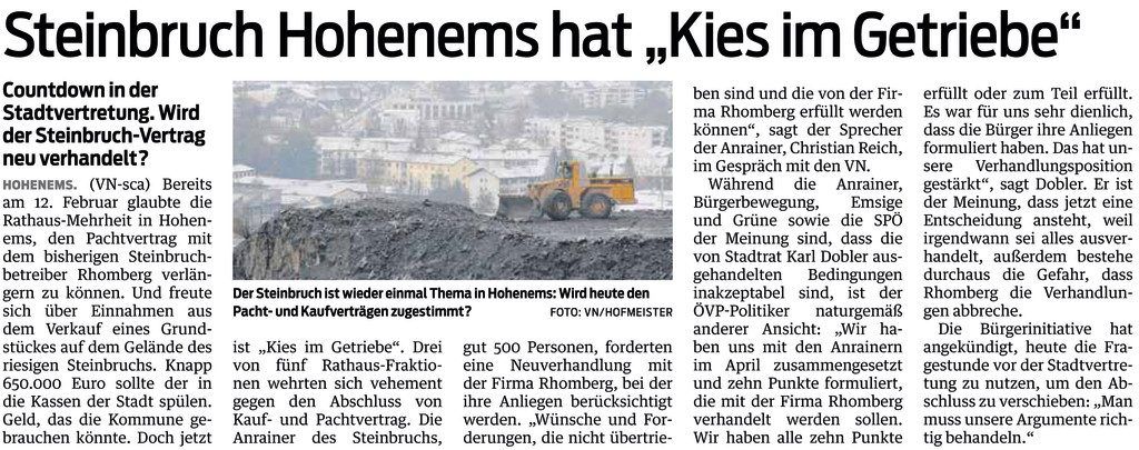 Behörden stellen bei Verkauf und Verpachtung an Firma Rhomberg grobe Mängel fest.