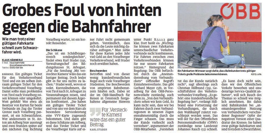 Senioren protestieren gegen Nicht-Kombinierbarkeit von Verbundtickets.