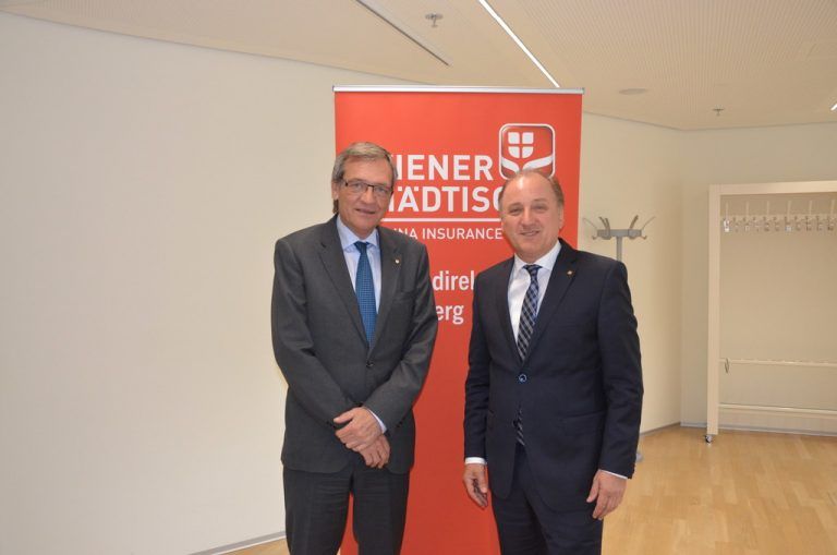 Wiener-Städtische-Generaldirektor Robert Lasshofer und Landesdirektor Burkhard Berchtel: 