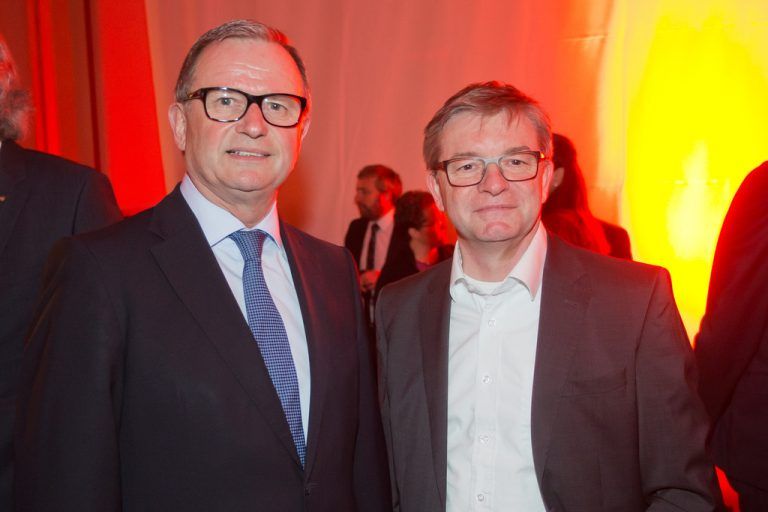 Zweiter Nationalrats-präsident Karlheinz Kopf (l.) mit Alexander Stroppa (Hilti & Jehle).