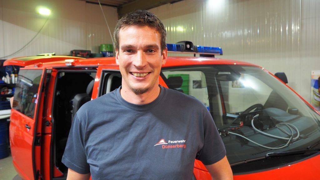 Martin Amann ist Kommandant der jüngsten Feuerwehr des Landes