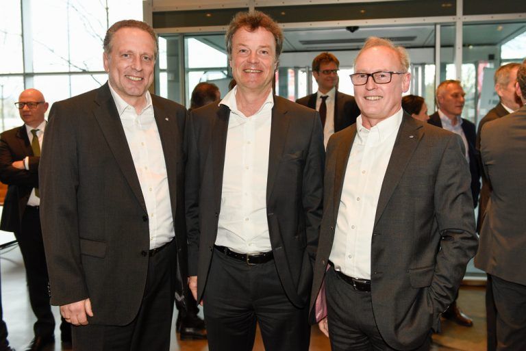 AK-Präsident Hubert Hämmerle (l.) mit Günther Lehner (Alpla) und AK-Direktor Rainer Keckeis.
