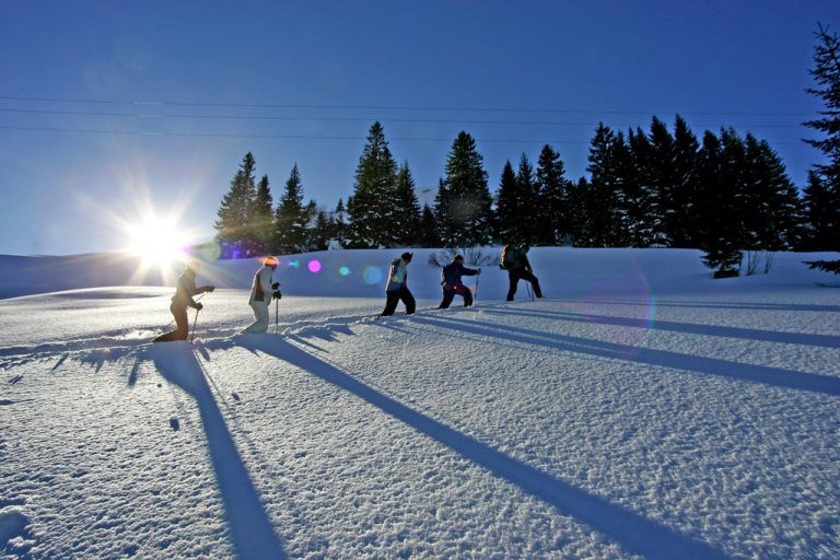Bei Schneeschuhwanderungen und Skitouren lässt sich die unberührte Bergwelt des Biosphärenparks besonders intensiv erleben.