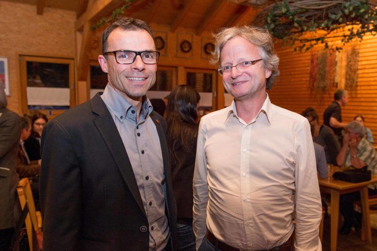 Bgm. Kilian Tschabrun und der grüne Klubobmann Adi Gross.