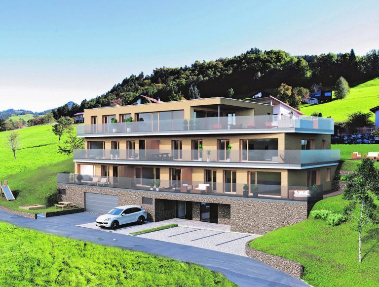 Das Wohnbauprojekt entsteht in schöner Hanglage in Viktorsberg.