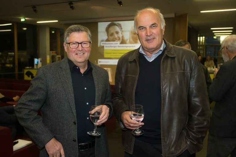 Der Bizauer Bürgermeister Josef Bischofberger (l.) und Altbürgermeister Anton Wirth, Andelsbuch.