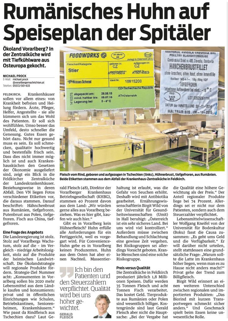 Die in der Zentralküche verarbeiteten Lebensmittel sollen möglichst aus der Region kommen.  Foto: vn