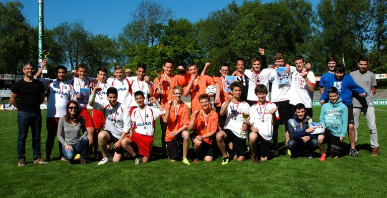 Die Top-3-Teams in der Burschen-Oberstufe (v. l.): HTL Bregenz, PTS Bregenz und BG Bludenz. Foto: Privat