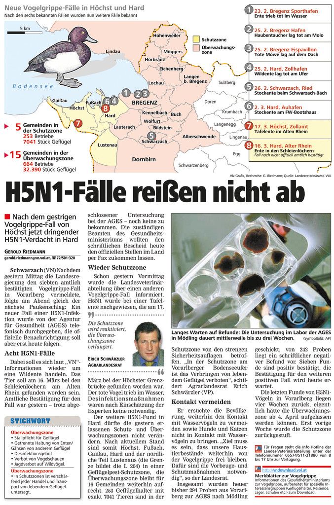 Die VN berichteten vor zehn Jahren ausführlich über das H5N1-Virus.