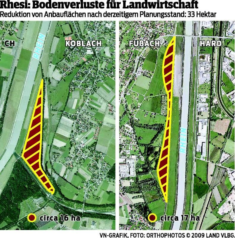 Die Wirtschaft geht auf Distanz zu rigorosen Forderungen der Bauern beim Rhesi-Projekt.