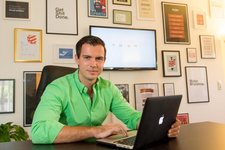 Florian Wassel gründete noch vor Studienabschluss die Digitalagentur Towa in Bregenz, die heute 21 Mitarbeiter beschäftigt. Foto:VN