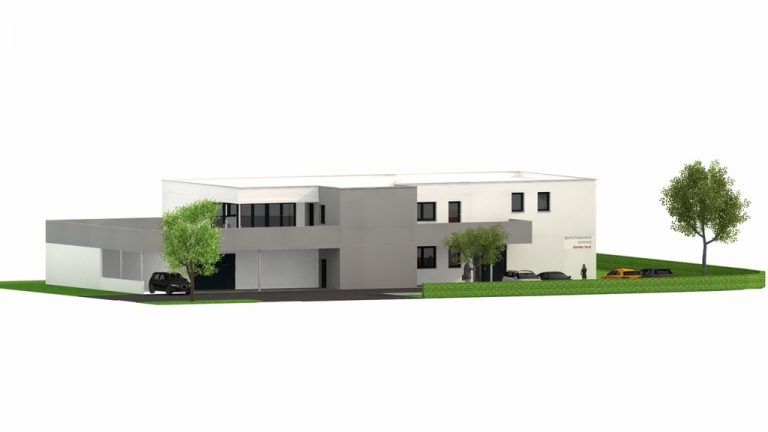 Genug Platz für Werkstatt, Kühllager, Ausstellungsraum, Verabschiedungsraum, Druckerei, Büroräume, Privatwohnungen und Tiefgarage. FotoS: Nuck