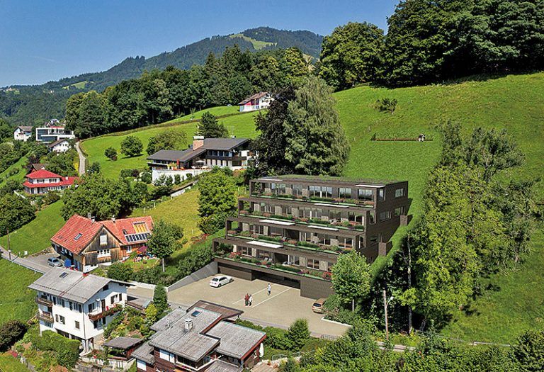 Hochwertige Wohnungen mit großen Terrassen entstehen oberhalb von Dornbirn.