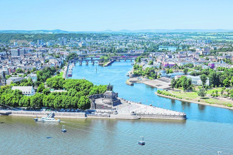 Koblenz: Hier treffen Rhein und Mosel aufeinander.