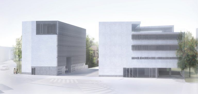 Noch im Herbst soll der Spatenstich für das neue BTV-Gebäude in der Dornbirner Bahnhofstraße erfolgen. Visualisierung: BTV