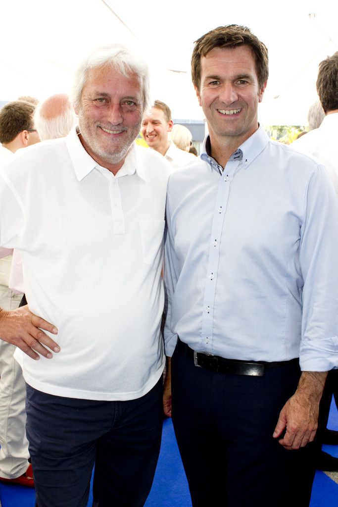 Norbert Loacker (l., ÖGB) mit Werkleiter Thomas Zenker (Grass).