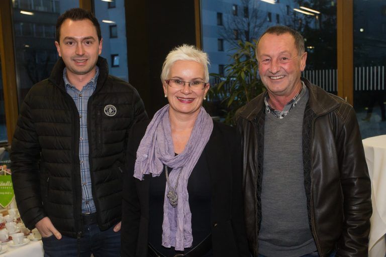 Philipp Feurstein (l.), Ursula Kremmel (Future-Trainerin), Hubert Feurstein, Projektentwickler.