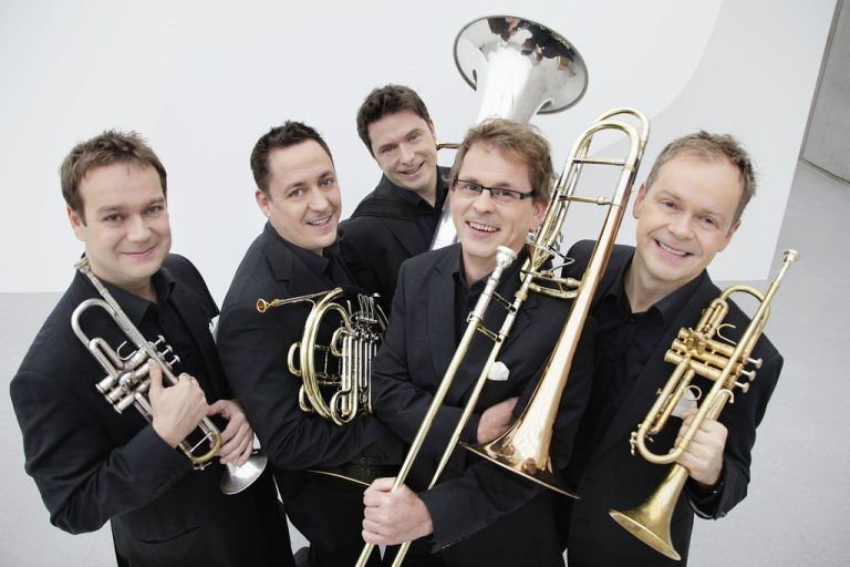 „Sonus Brass“: V. l. Attila Krako, Andreas Schuchter, Harald Schele, Wolfgang Bilgeri, Stefan Dünser.  Foto: Sonus Brass