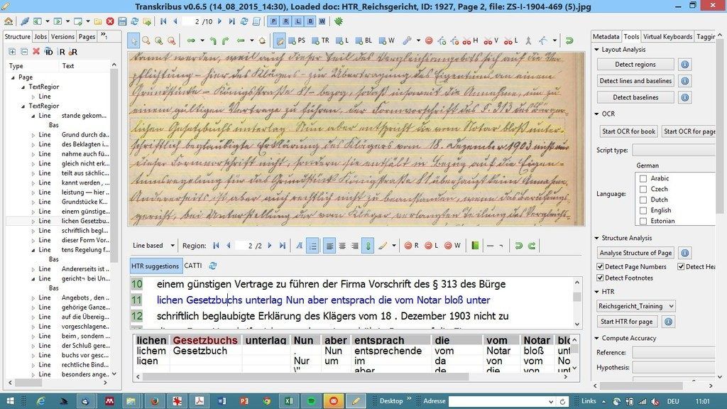 Computerprogramm liest Großvaters Briefe