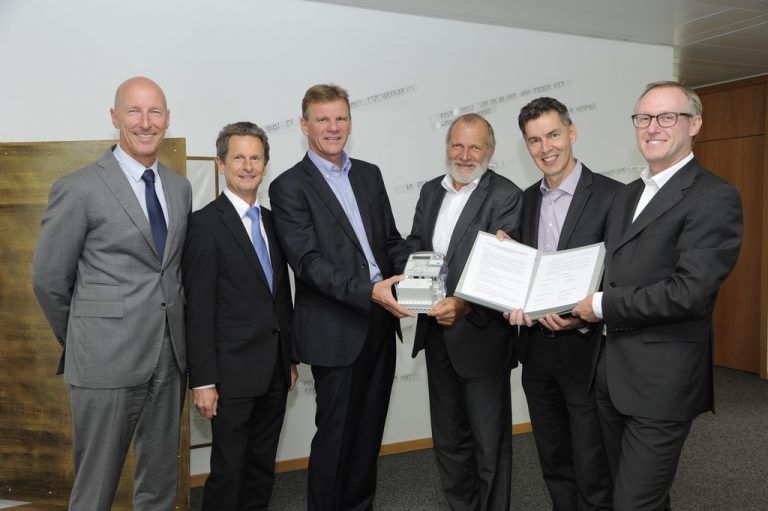 V. l.: Gerhard Röthlin, Werner Neyer (Vbg.), Michael Strebl (Salzburg), Franz Hairer (Tirol), Johannes Türtscher (Vbg.), Thomas Trattler (Tirol).