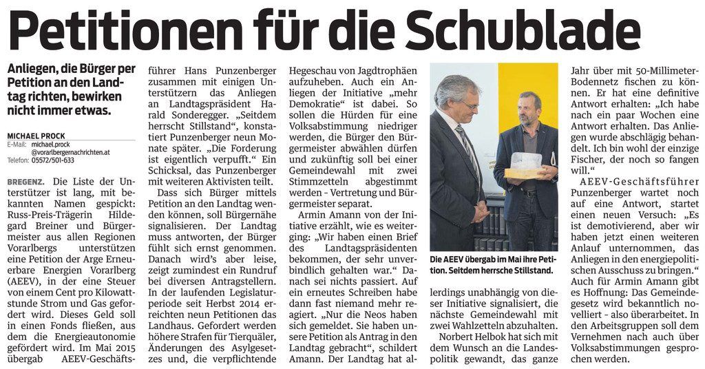Neos bringen Petition­ des Vereins „mehr Demokratie“ in den Rechtsausschuss.